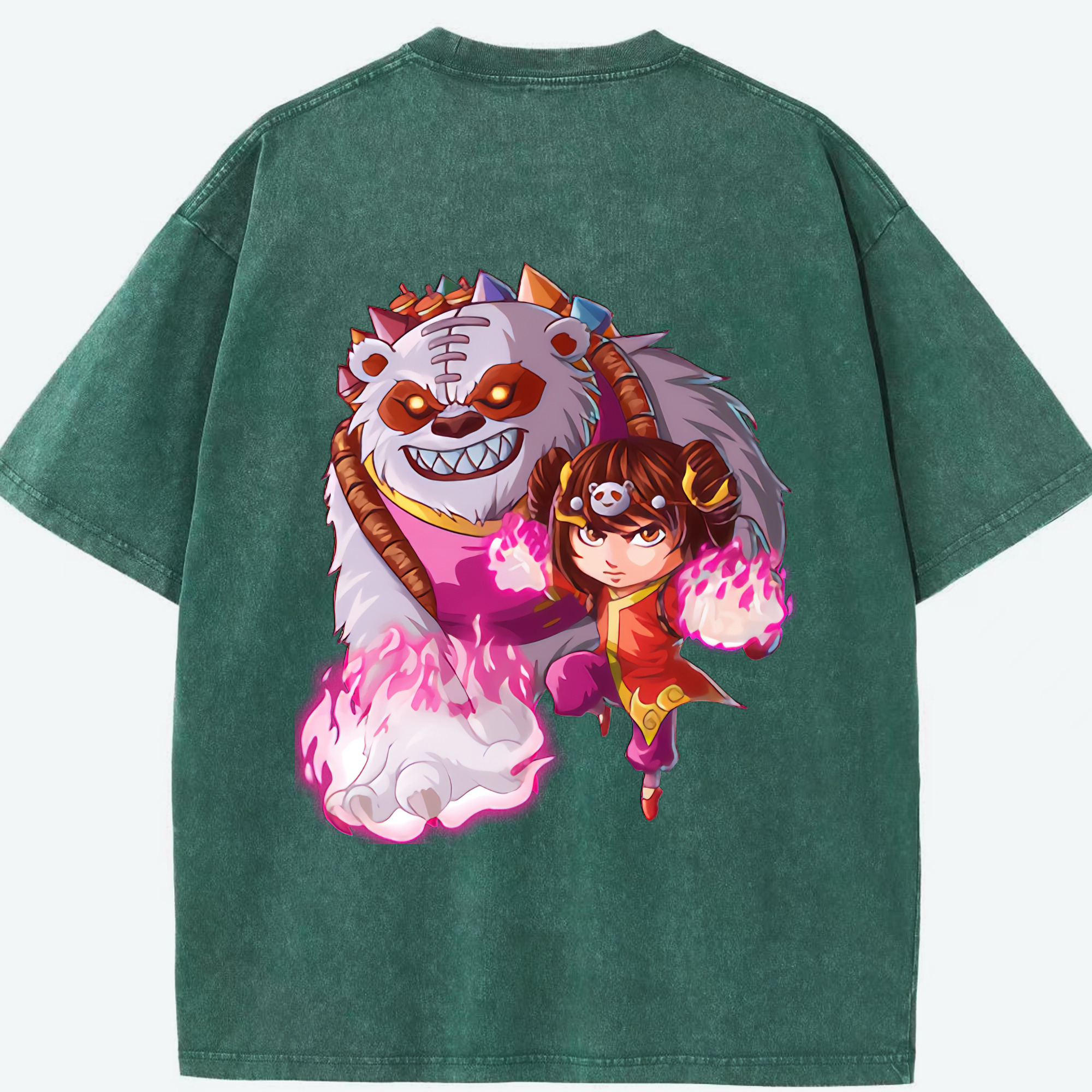 リーグ・オブ・レジェンド League of Legends LOL 綿100% ヴィンテージ風 半袖Tシャツ（背面プリント）